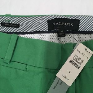 NWT Talbots Green Signature fit pants, size 4